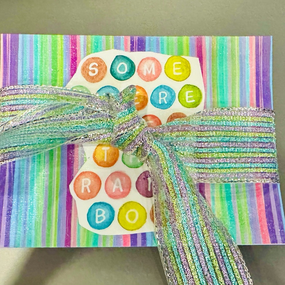 Set of 5 Handmade Colorful Inspirational Art Cards
